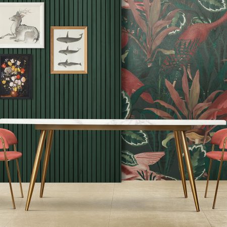 Salon deco vert terracotta